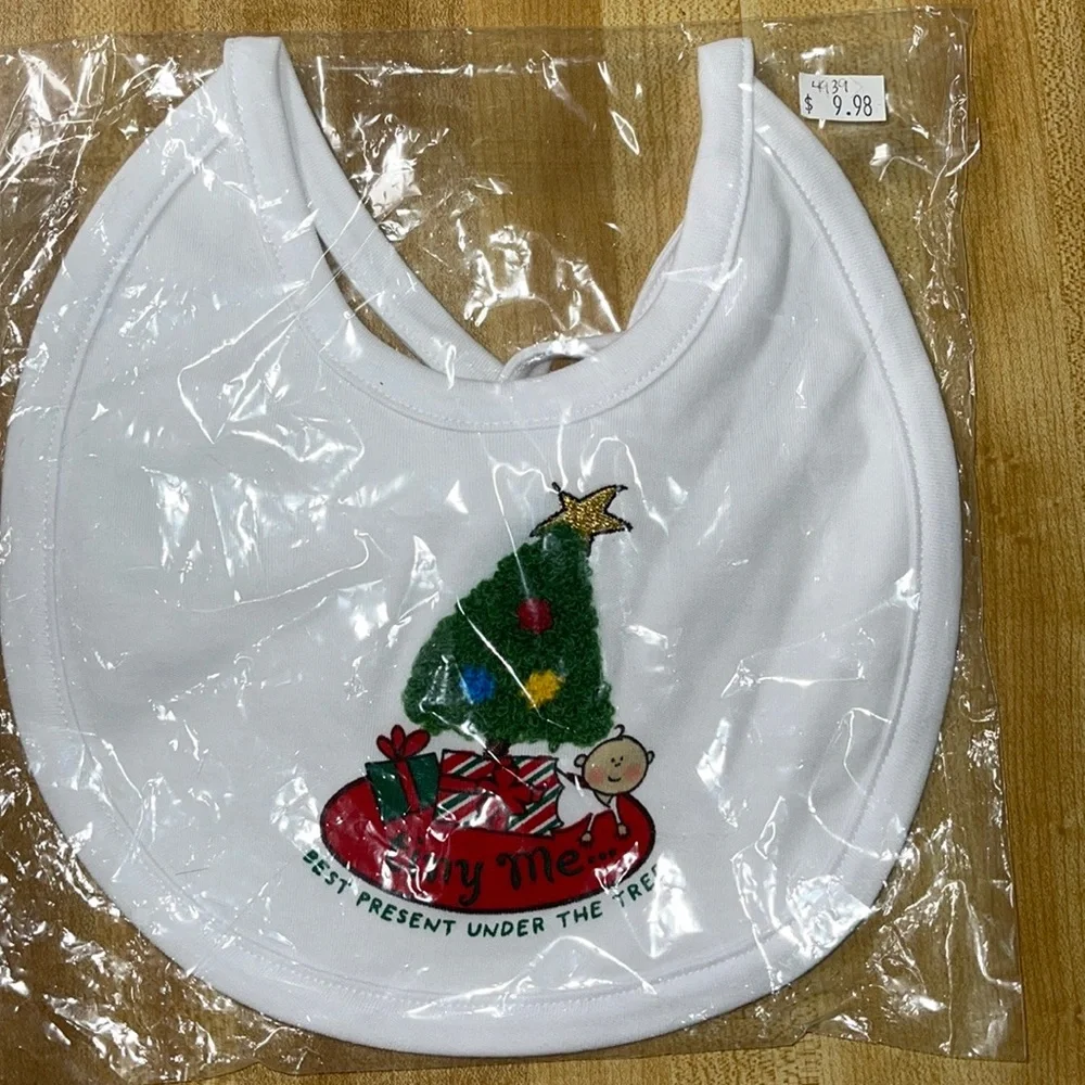 Mud Pie Christmas Bib  NWT